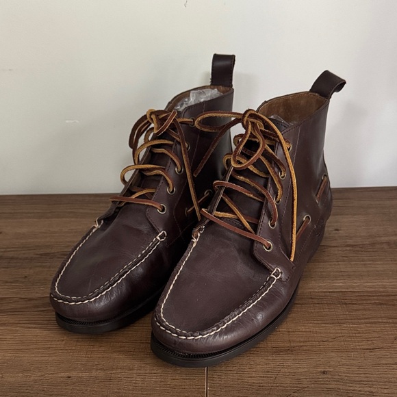 PoloRalphLauren EUC Leather Boat Boots